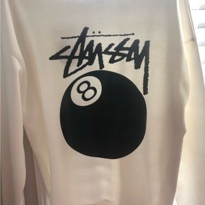 Stüssy 8 ball white sweatshirt